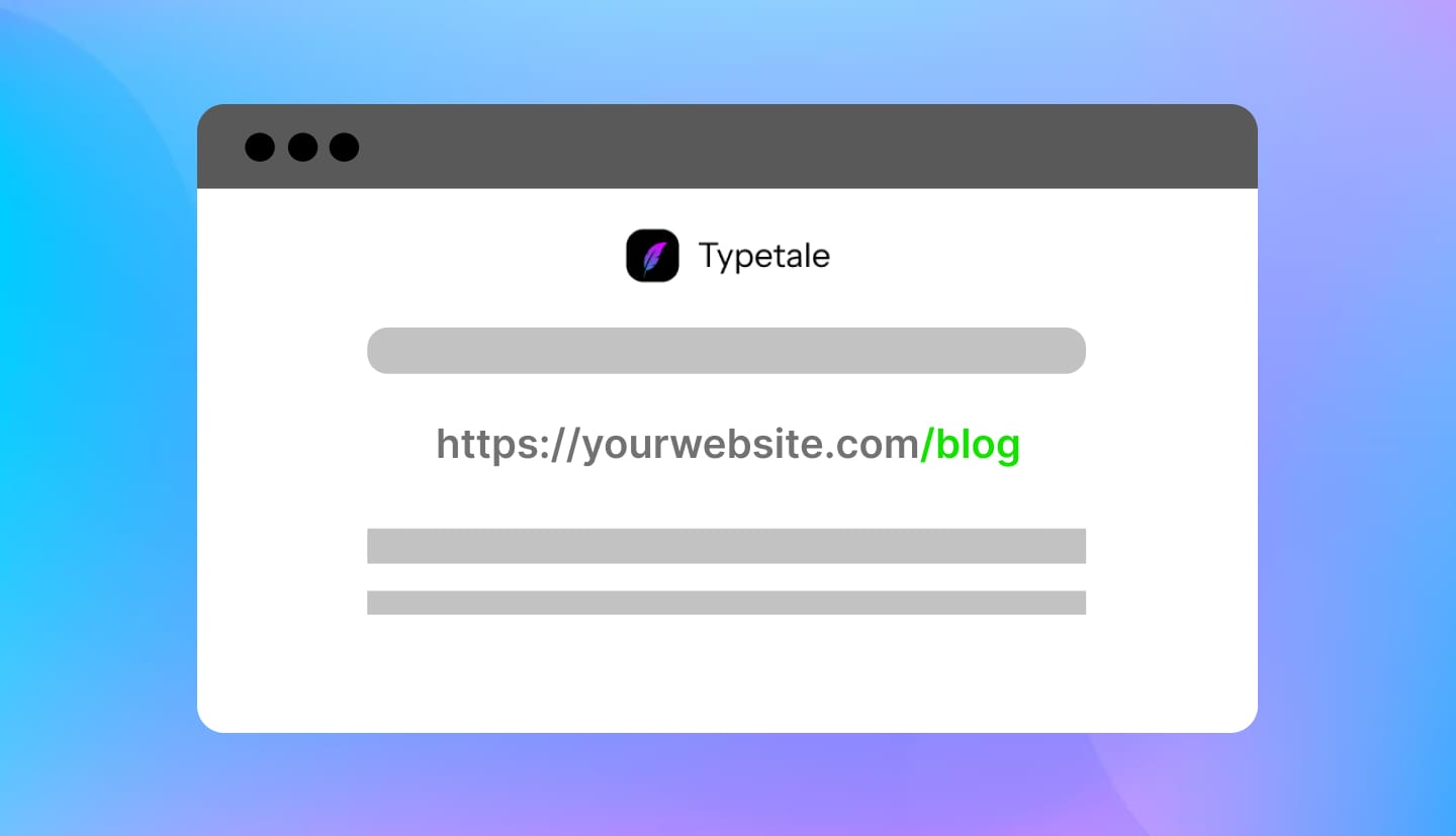 Host blog on subdirectory path