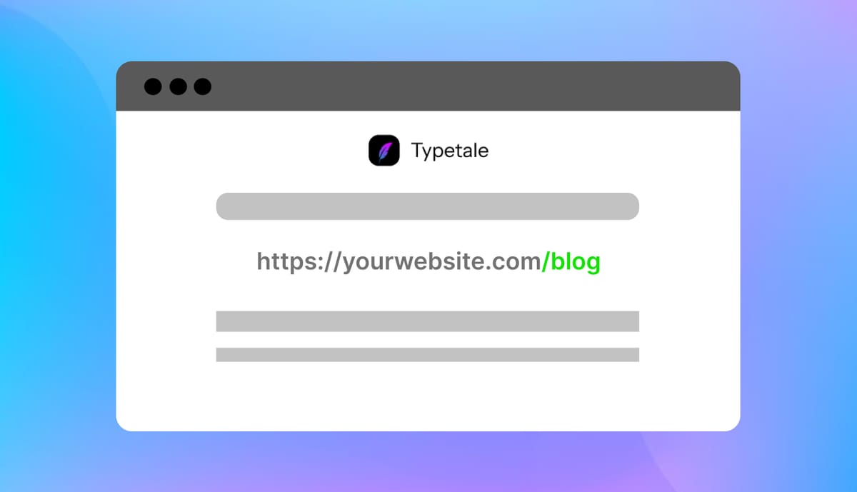 Host blog on subdirectory path