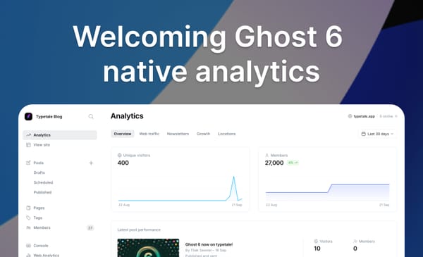 Welcoming Ghost 6 native analytics